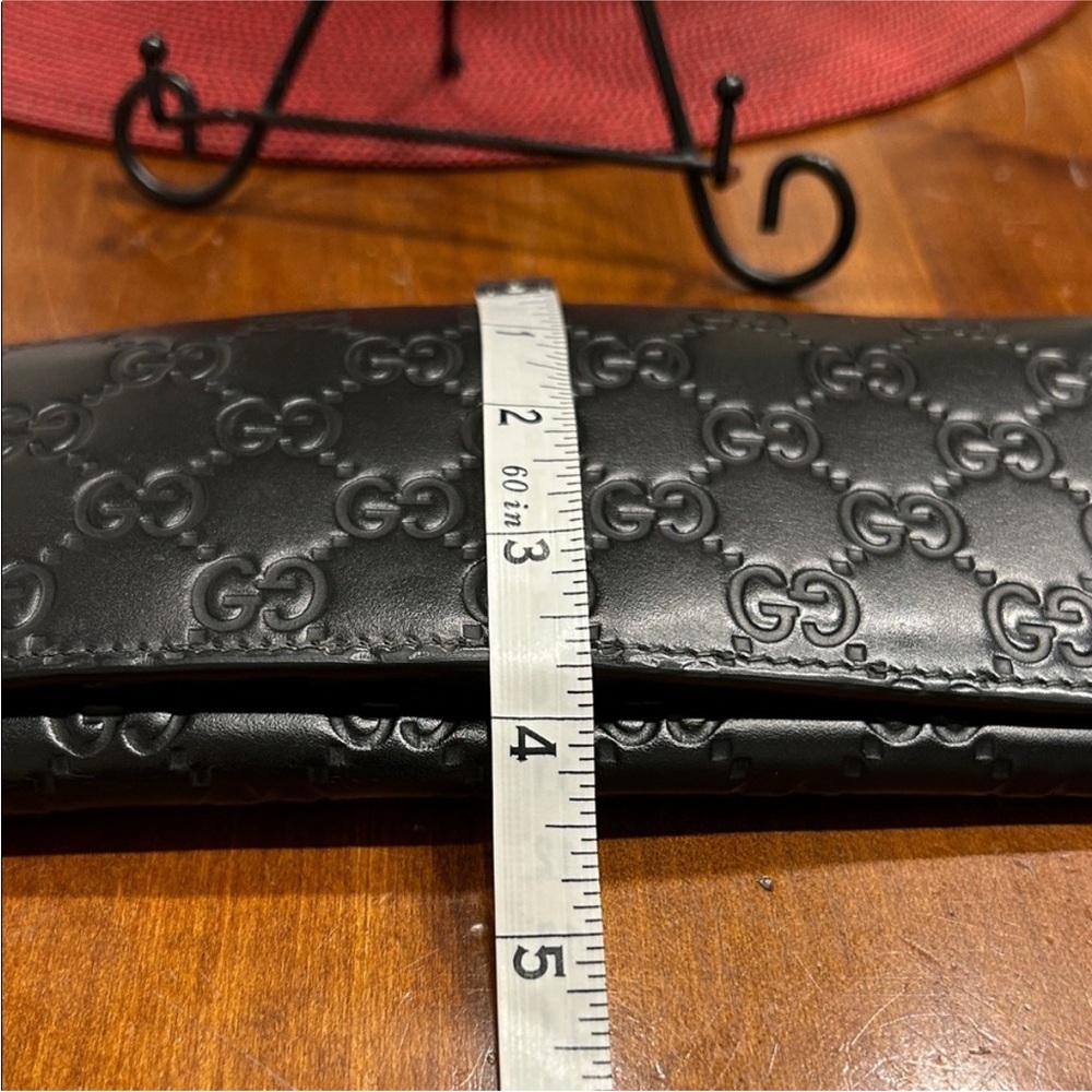 Gucci Guccissma Black Embossed Leather wallet - Picture 7 of 13
